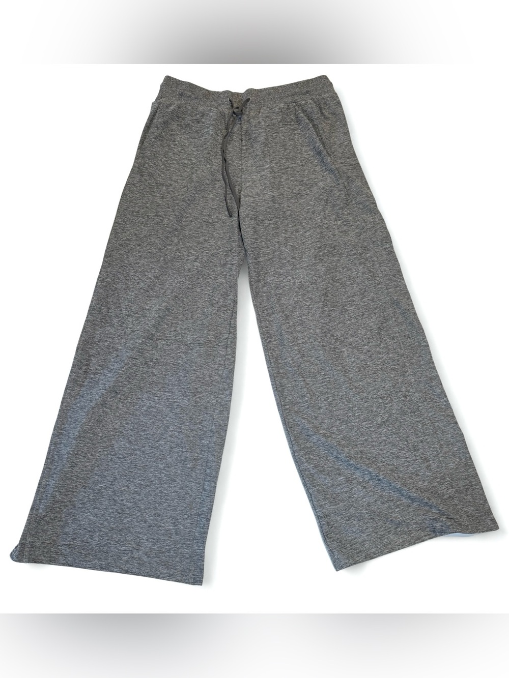 Fabletics Women’s Cloud Jersey Wide Leg Pant Charcoal Grey Heather size L